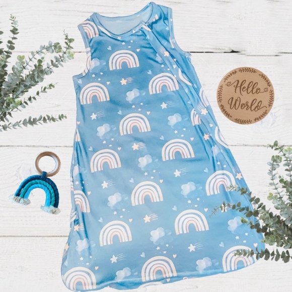 NEW! Infant Girls & Boys Rainbow Lined Sleep Bags | Baby Safe Sleep Blankets - Picture 1 of 3